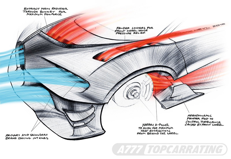 Технический эскиз механики эксклюзивного авто Bugatti