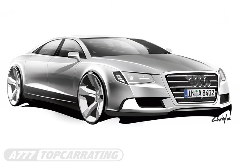 Рисунки автомобиля Audi A8 L W12 quattro - скетчи