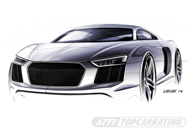 Рисунки автомобиля Audi R8 V10 - скетчи