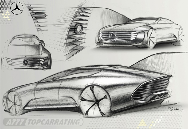 Рисунки автомобиля Mercedes-Benz Concept IAA - скетчи