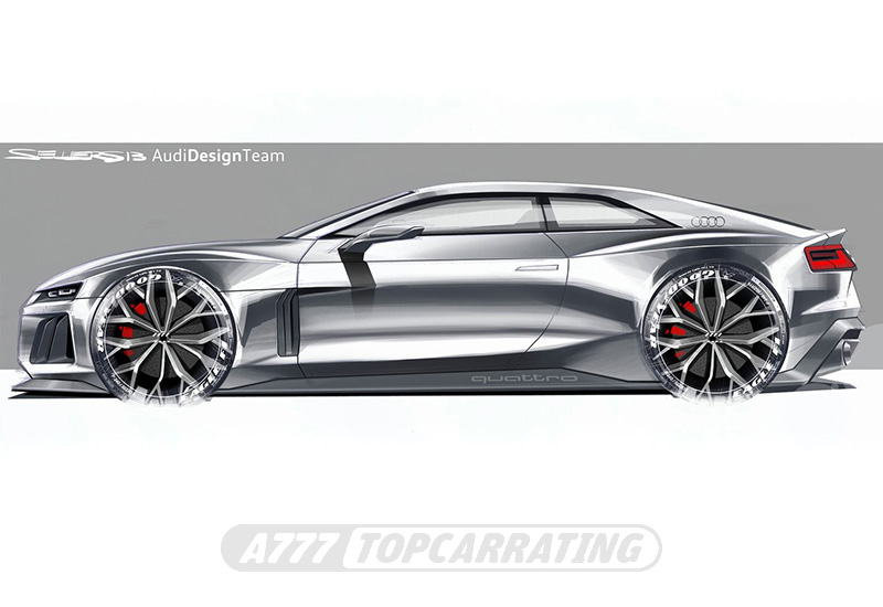 Рисунки автомобиля Audi Sport Quattro Concept - скетчи