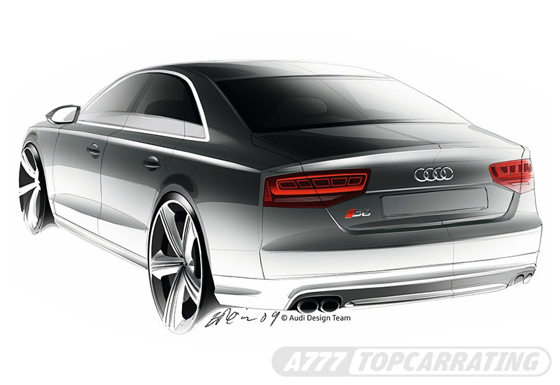 Рисунки автомобиля Audi S8 - скетчи