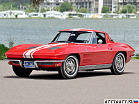 1963 Chevrolet Corvette Sting Ray Z06 (C2) = 237 км/ч. 360 л.с. 5.6 сек.