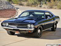 1971 Dodge Challenger R/T 426 Hemi = 210 км/ч. 425 л.с. 6.2 сек.