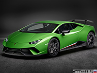 2018 Lamborghini Huracan Performante = 335 км/ч. 640 л.с. 2.9 сек.