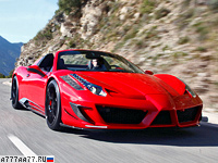 2012 Ferrari 458 Spider Mansory Monaco Edition = 325 км/ч. 590 л.с. 3.2 сек.
