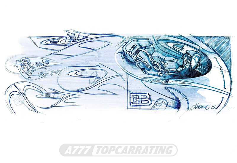 Технический дизайн деталей суперкара (быстрый набросок карандашом)