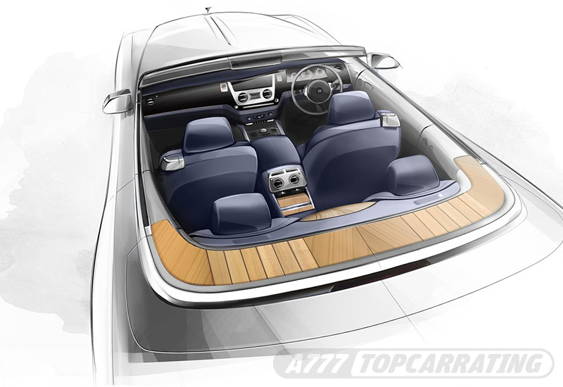 Рисунок салона люксового автомобиля, скетч выполнен вручную с пост-обработкой в Photoshop