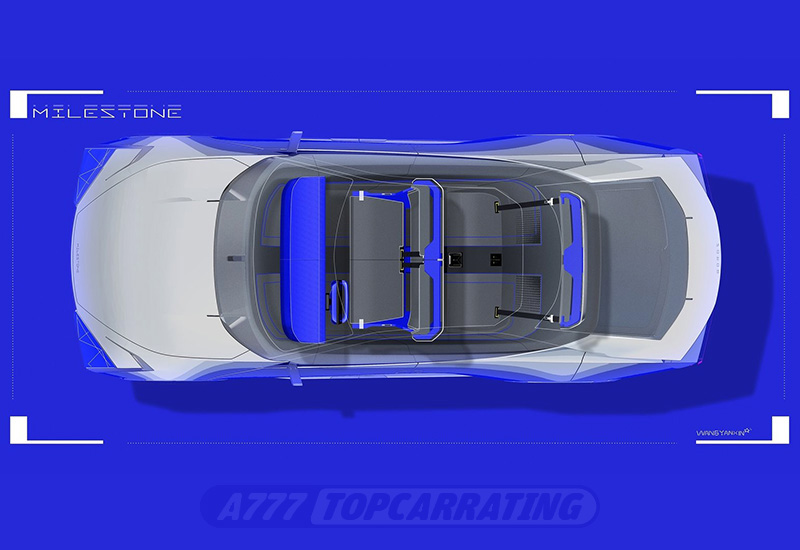Рисунок Qoros Milestone Concept 2020 - дизайн машины, скетч автомобиля