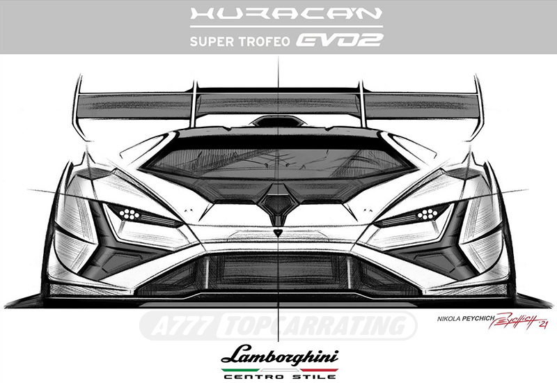 Рисунки автомобиля Lamborghini Huracan Super Trofeo EVO2 (LB724) - скетчи