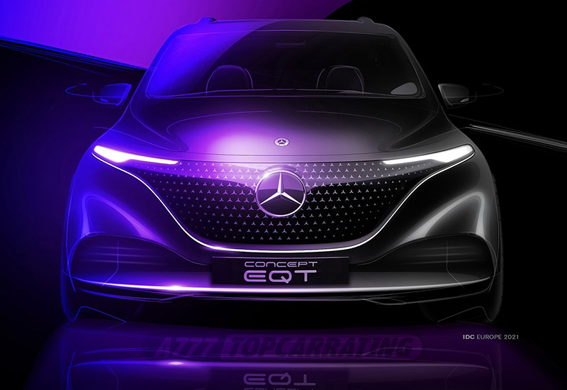 Скетч, показывает фронтальный вид универсального авто Mercedes-Benz