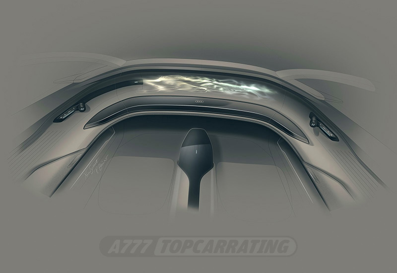 Эскиз приборной панели люксового автомобиля Audi (цифровая работа в Фотошопе)