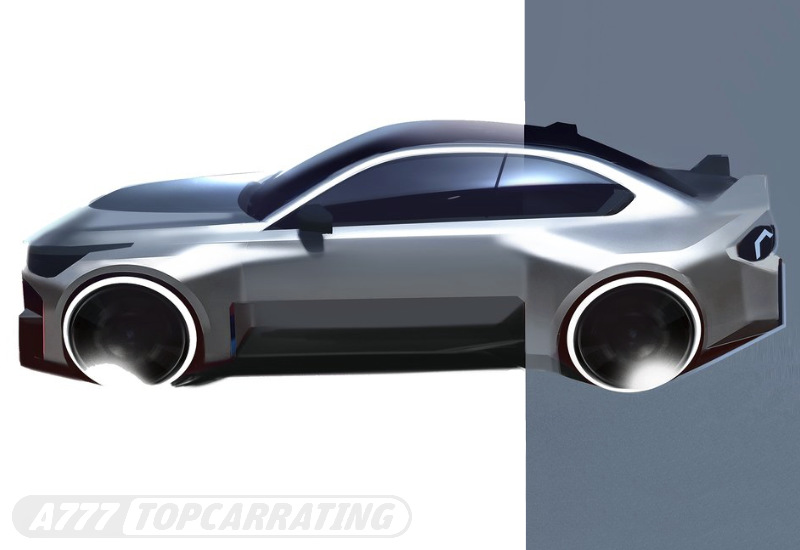Дизайнерский рисунок спорткара BMW, показан бок спортивной машины, использован планшет и ПК